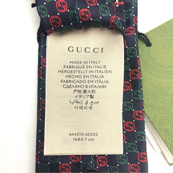 Gucci #644150 GG Print 100% Silk Tie - Picture 4 of 7